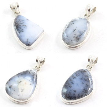 925 sterling silver dendrite agate fashion jewelry pendant